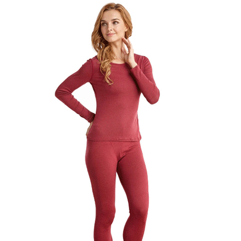 浩沙hosa女士色拉姆罗纹内衣111741310 枣红色95 xl