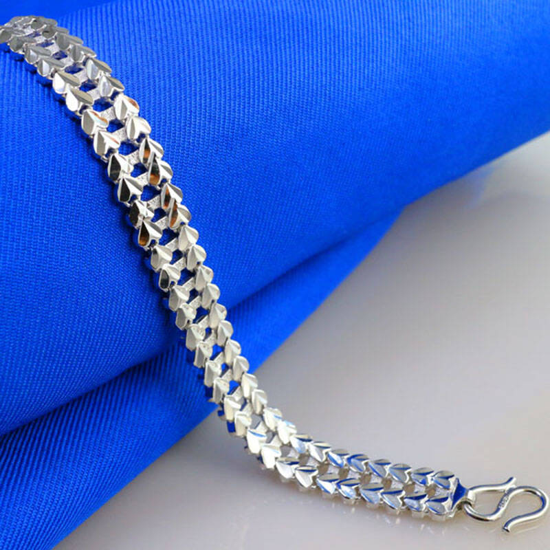 千影珠宝 铂金手表链手链男款女镀金链子仿真白金首饰男人饰品送礼物