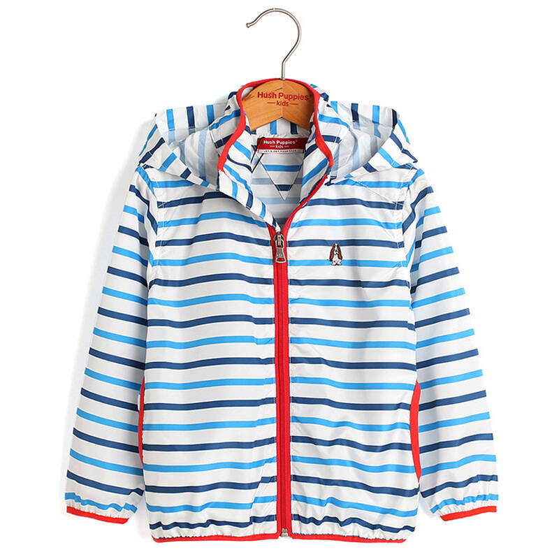 暇步士品牌童装防晒衣夏季男童炫彩条纹上衣休闲防晒外套hkc7ca09