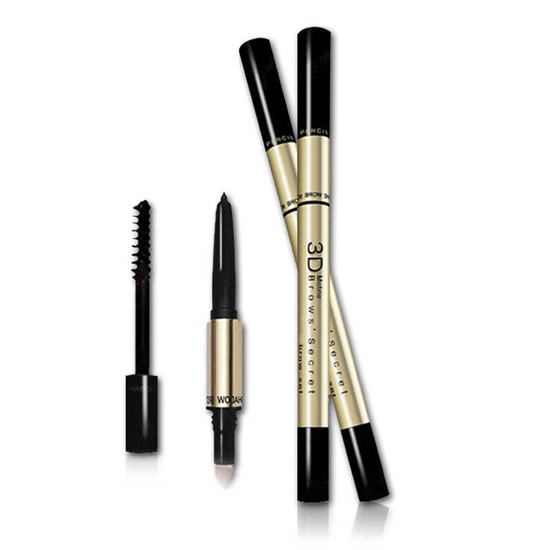 泰国美妆mistine 3d立体眉粉眉笔染眉膏三合一防水防汗 不晕染 01深