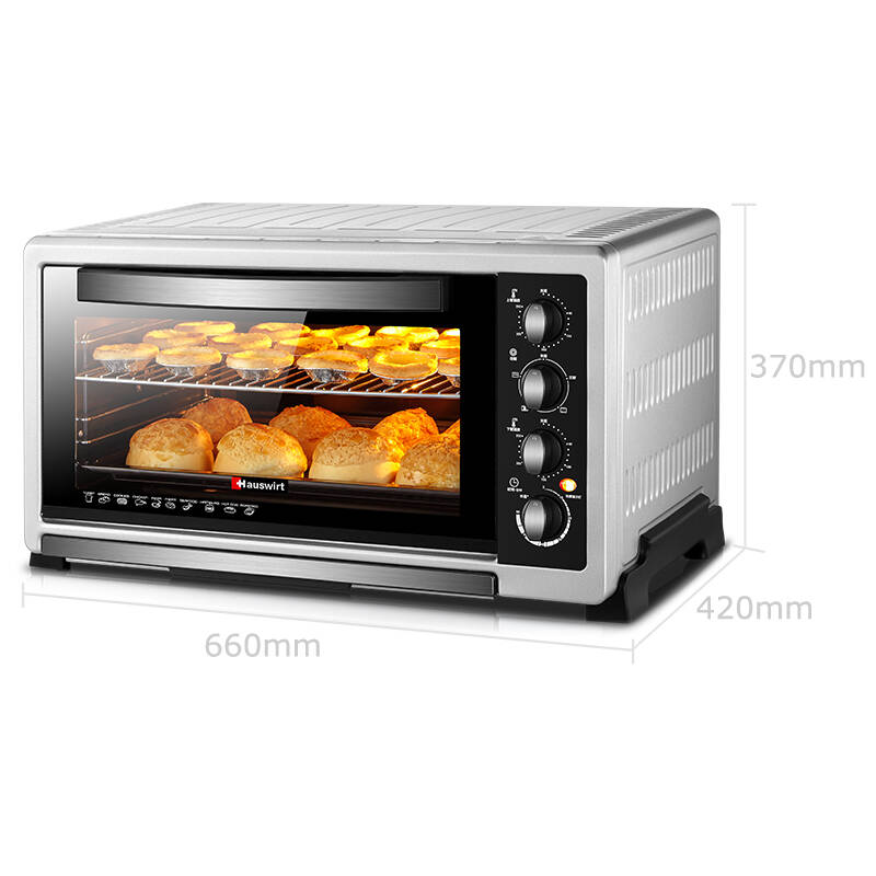 海氏(hauswirt)ho-60sf 电烤箱60升超大容量家用商用多功能烘焙烤箱