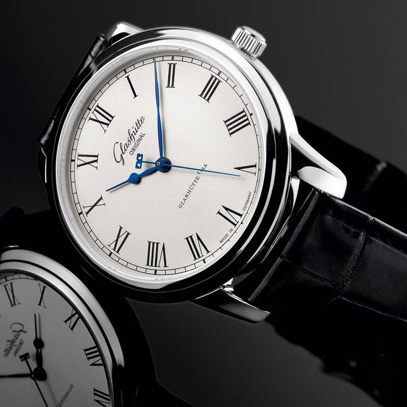 格拉苏蒂(glashütte)参议员系列机械男表1-39-59-01-02-04