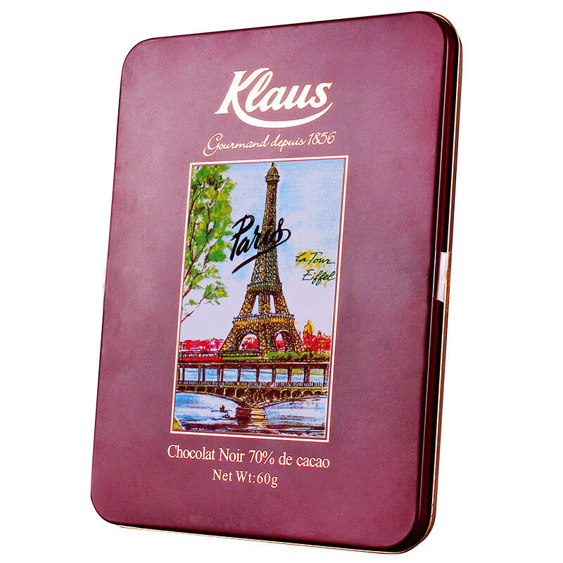 【京东超市】法国进口 克勒司(klaus)经典黑巧克力60g【图片 价格
