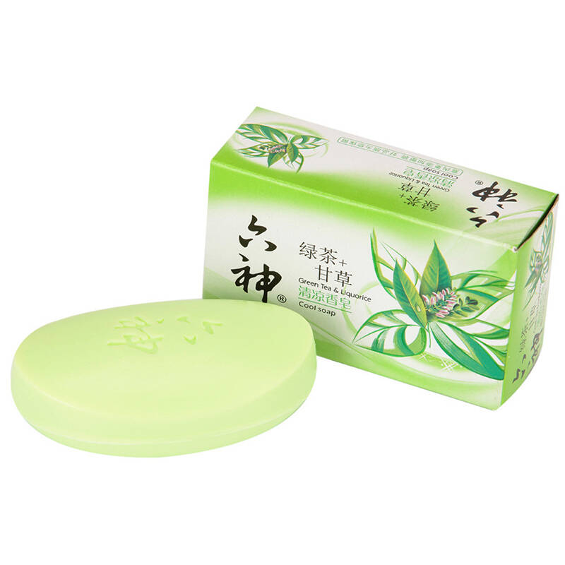 【京东超市】六神 清凉香皂 特惠三块装(绿茶 甘草) 125g*3