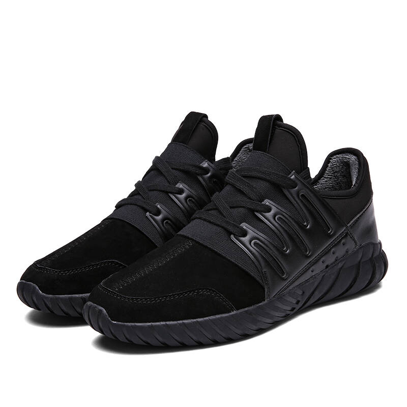 zkzkzk 运动鞋男士韩版潮男鞋休闲鞋 跑步鞋 鞋子男 黑色/加绒款 41