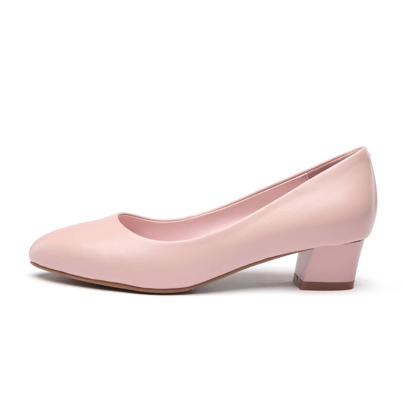 红蜻蜓女鞋 16年春款 时尚休闲女鞋 头层牛皮wfb60411/12/13 浅粉色