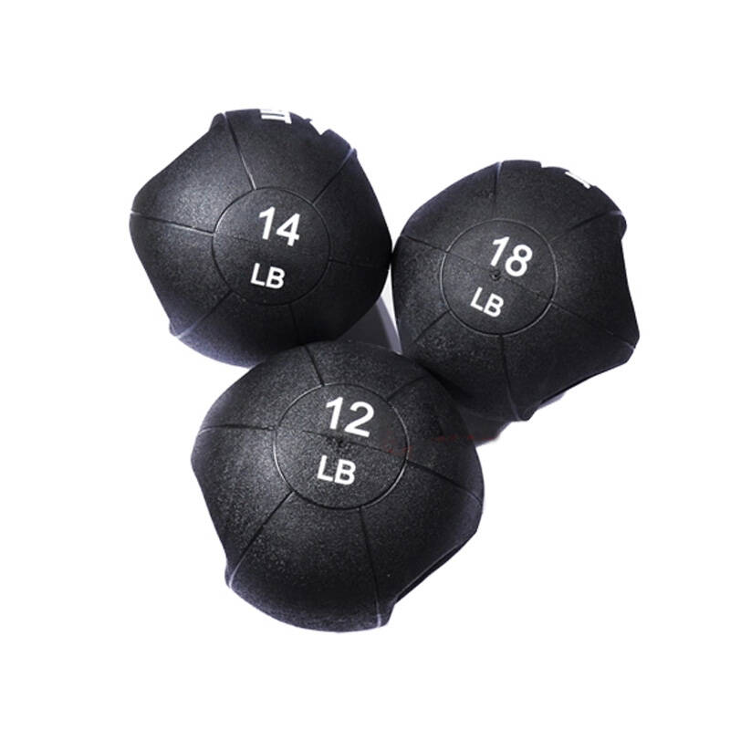 捷英飞双耳药球手柄药球 体能训练康复训练实心能量重力球 12磅(5.