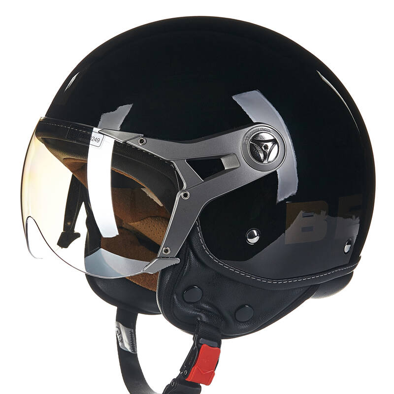 beon摩托车安全头盔 男女士哈雷时尚空军复古四季半盔 踏板电动车春夏