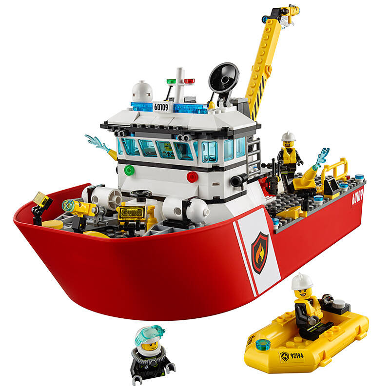 【京东超市】乐高 (lego) city 城市消防安全系列 消防船 60109 积木