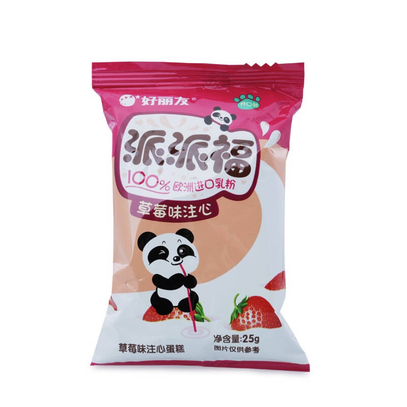 orion 好丽友 熊猫派派福草莓味4枚 100g/盒