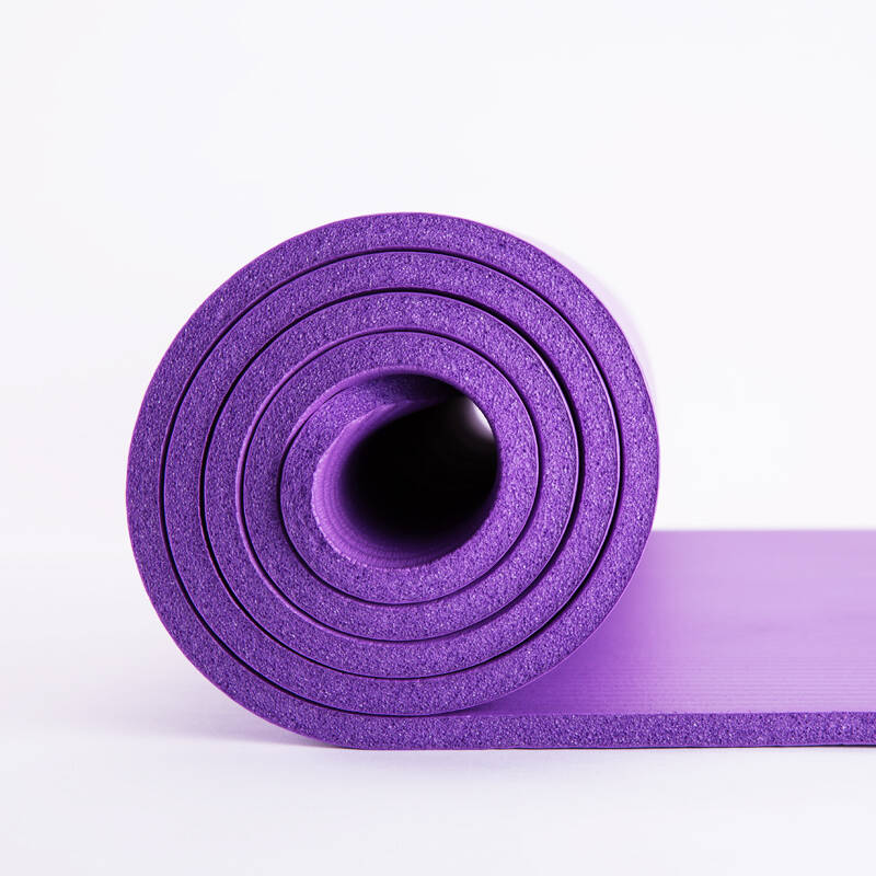 悦步 加厚10mm瑜伽垫 加长防滑环保健身垫子 仰卧起坐垫 黑色 网包 扎