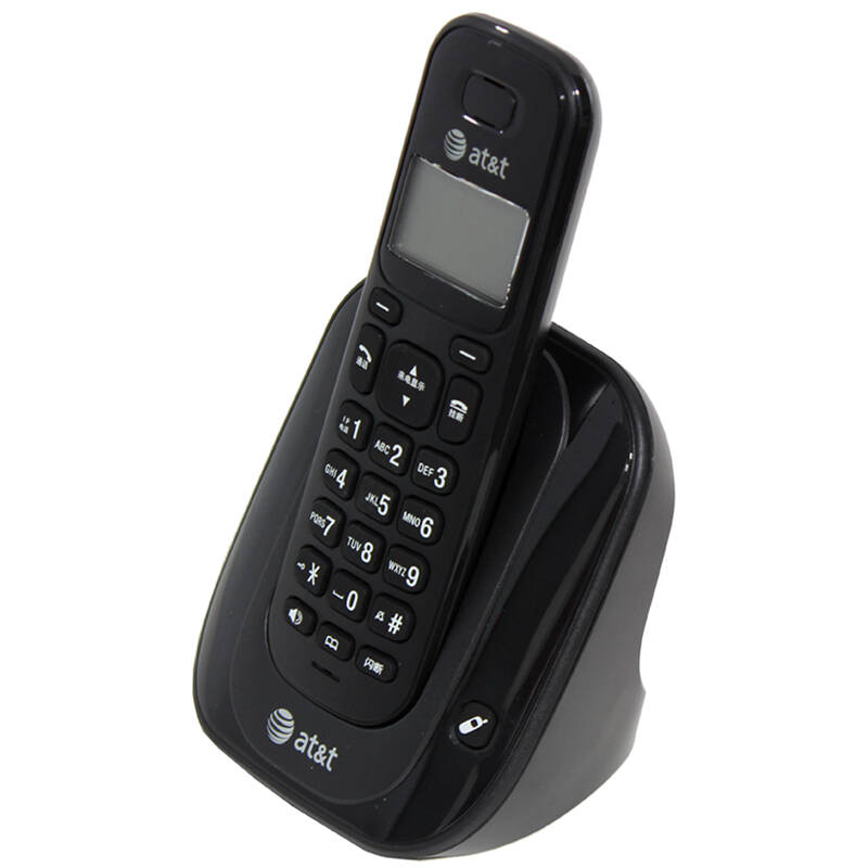 at&t电话机数字无绳电话el31109b黑色