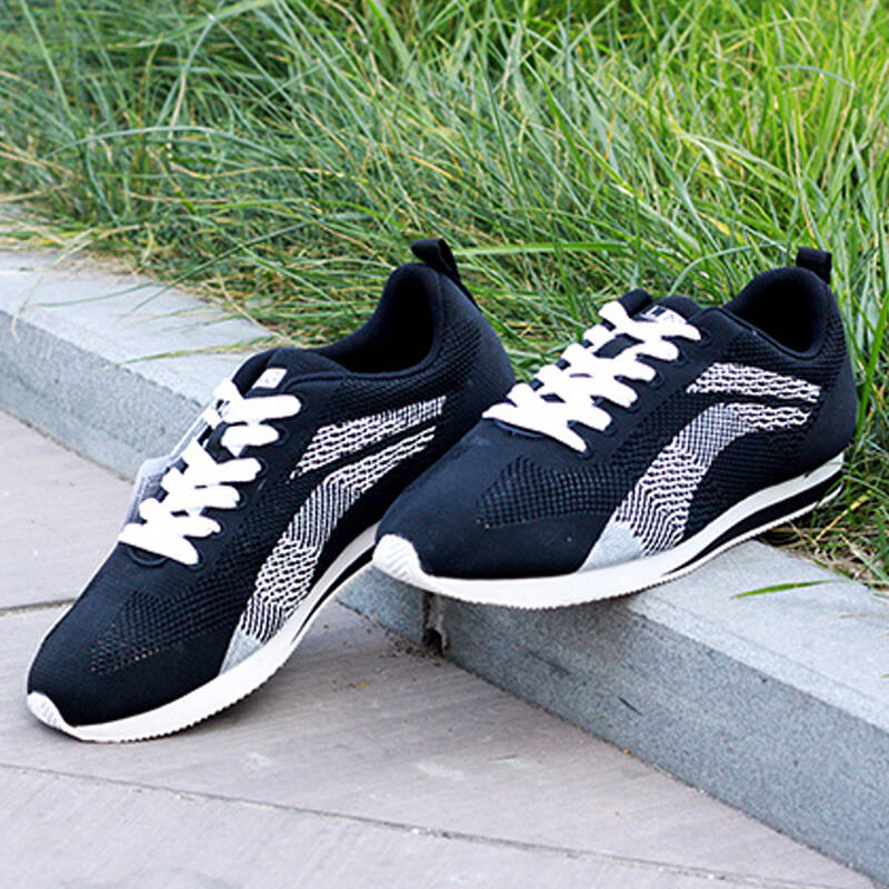 李宁休闲鞋男鞋夏季经典编织款阿甘鞋 -5黑/白 40(内长250)