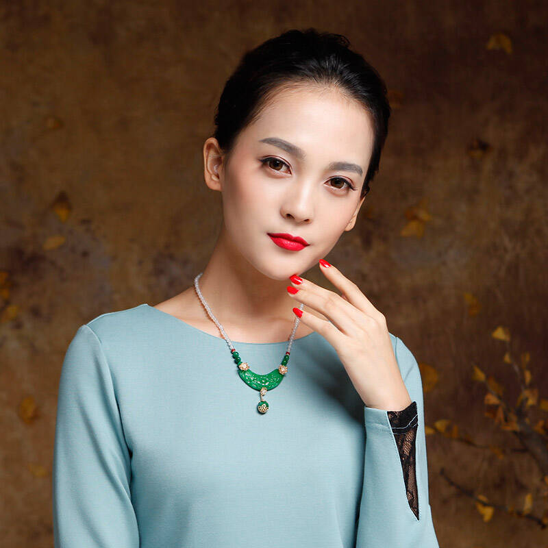 凤凰涅磐项链女时尚百搭气质颈带配饰民族风简约毛衣链短款锁骨链