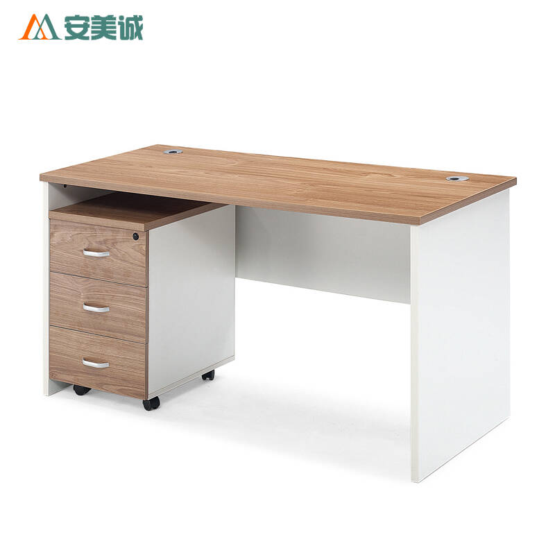 板式办公桌简约职员桌 4人办公桌组合 a款 单人位含柜1200*600 - 京东