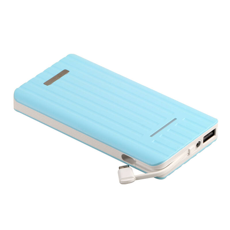 kuke 聚合物电充电宝 8000毫安k23小轻薄机线一体移动电源 手机平板