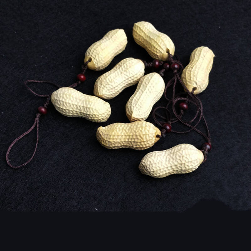 盖饰无双 黄杨木花生吊坠黄杨木吊坠项坠饰品 男女款黄杨木饰品