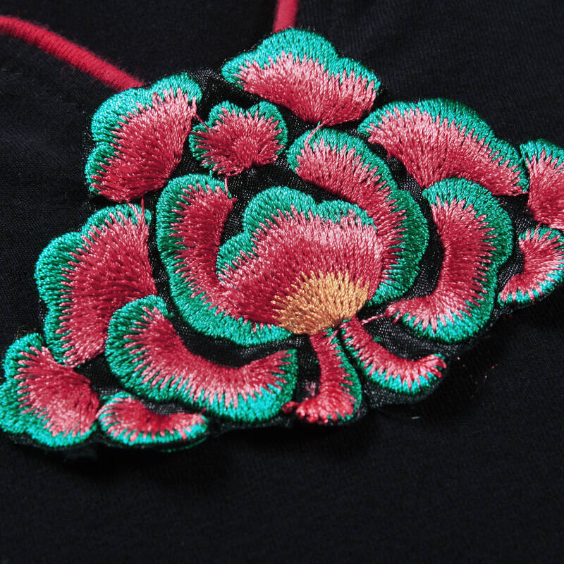 艾蓓怡牡丹绣花长t s076 黄色 m