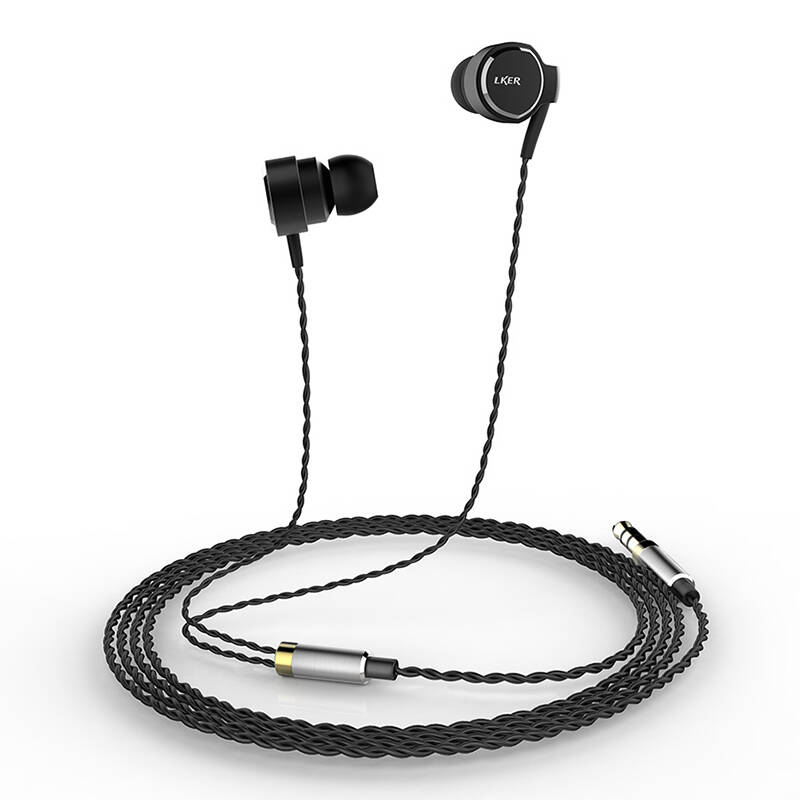 灵克(lker)i8 hifi发烧耳机 入耳式 男女士双音圈监听耳机音乐耳塞