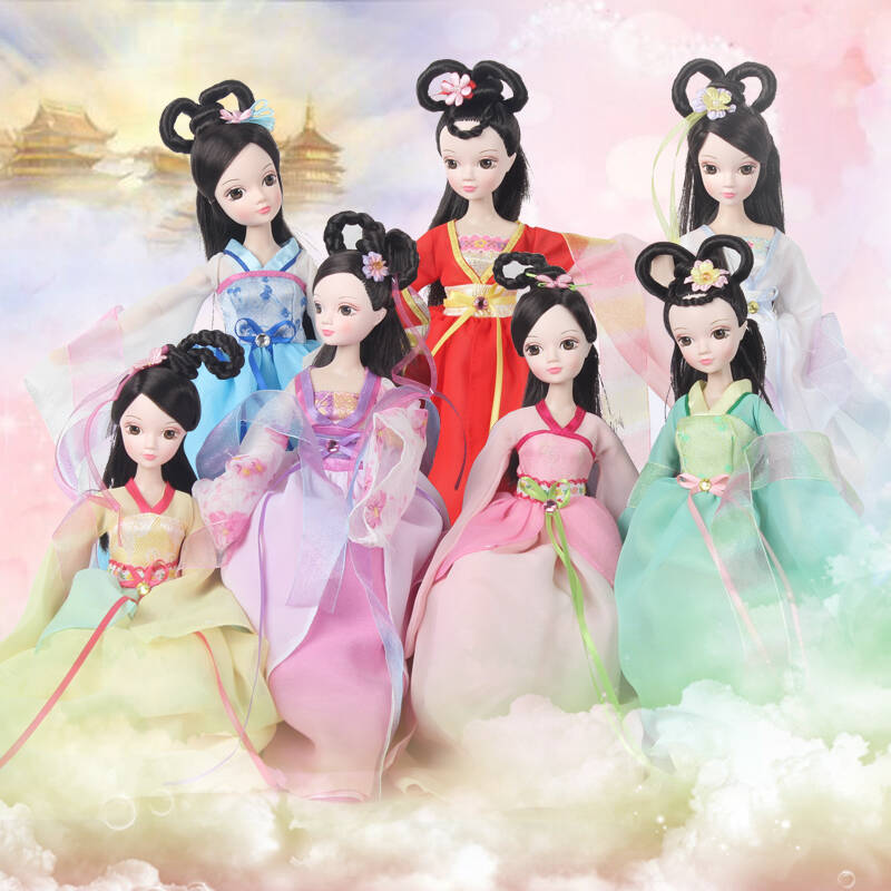 可儿娃娃中国公主古装四季仙子七仙女中国风古典可动关节体女孩儿童