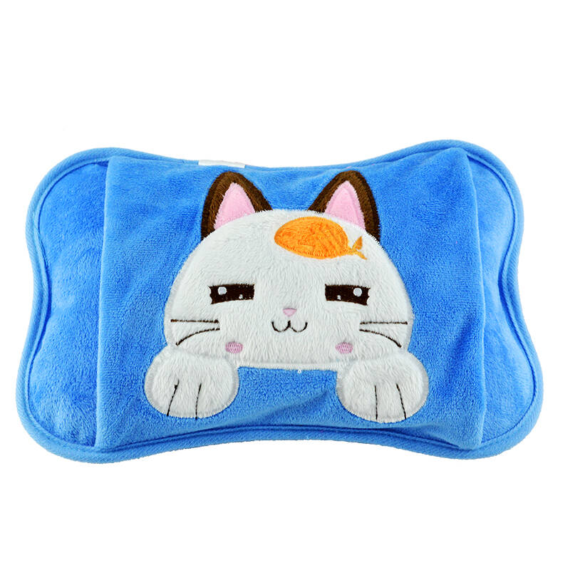 米尼k609绒布长方形电热水袋卡通双插手暖手暖脚暖腰 粉色小羊