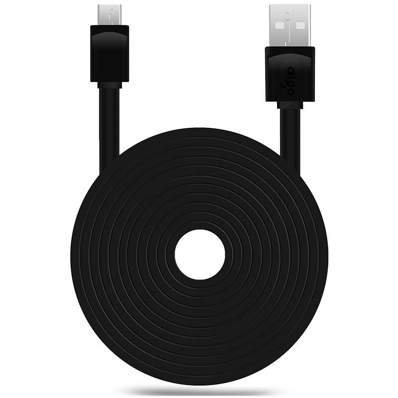 aigo 爱国者电子出品 手机移动电源数据线l002 黑色 micro usb接口