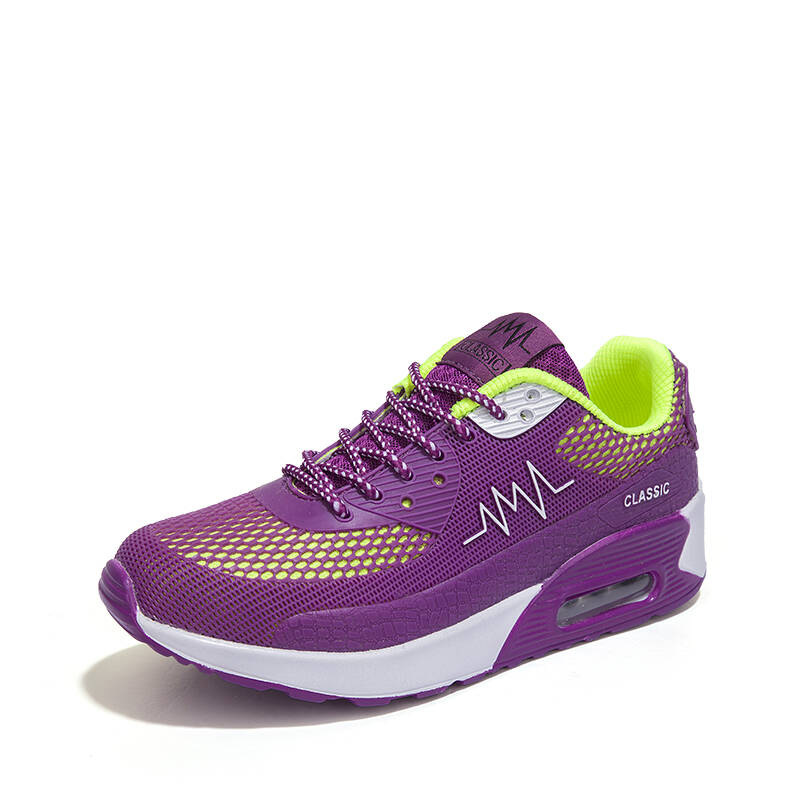 max90气垫运动鞋 情侣跑步鞋 男女旅游鞋 运动鞋透气跑鞋 668 紫色 37