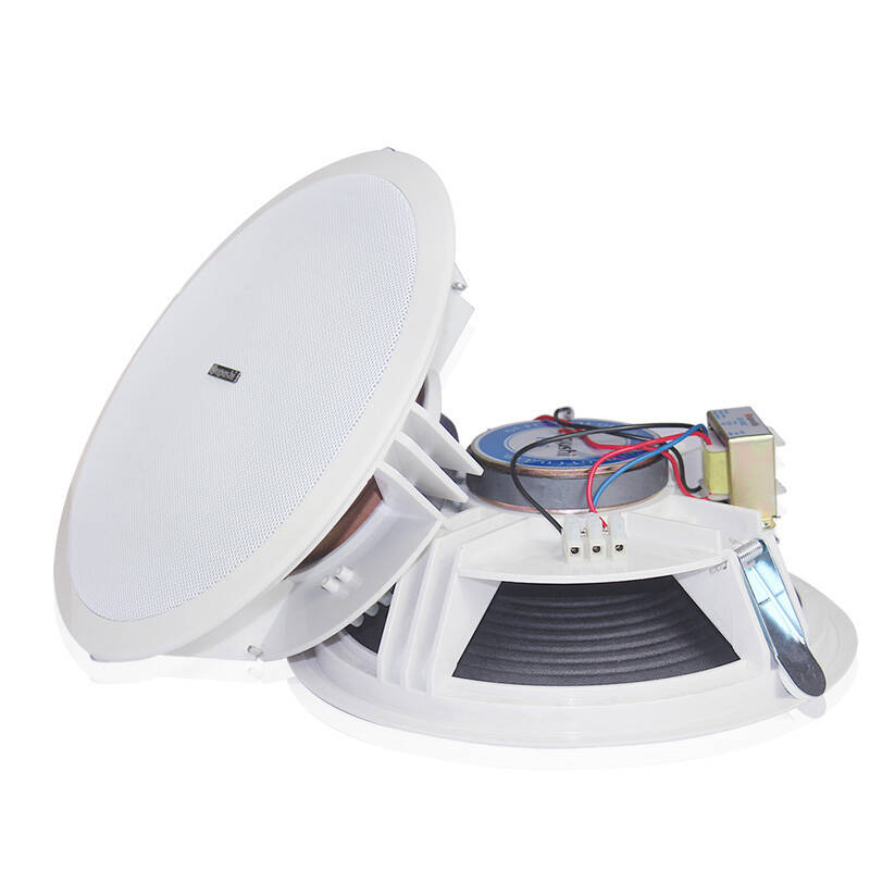 欧普仕 ce-502吸顶喇叭店铺 商场广播8寸天花音箱嵌入式吊顶音响 白色