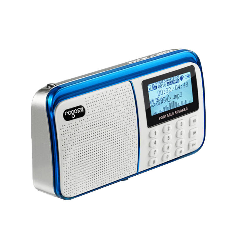 nogo/乐果 r909迷你小音响老年人便携式插卡音箱收音机散步广场舞 白