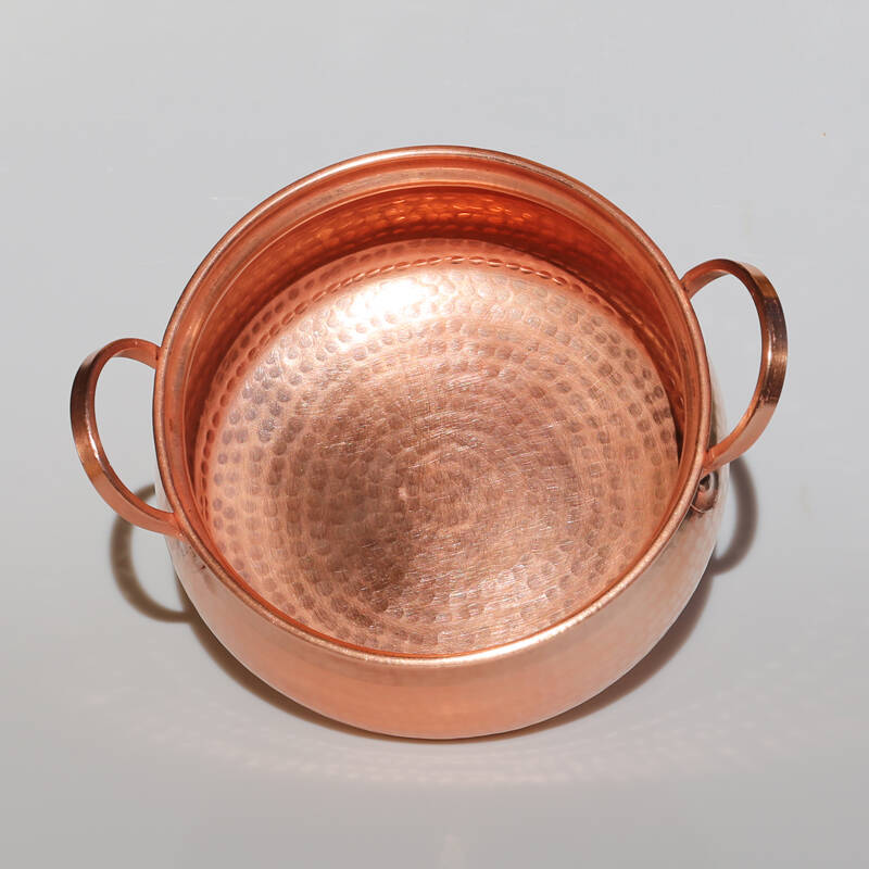 古亿 手工双耳铜罗锅铜锅紫铜烧锅加厚炖煲锅铜煮锅汤锅家庭用铜锅