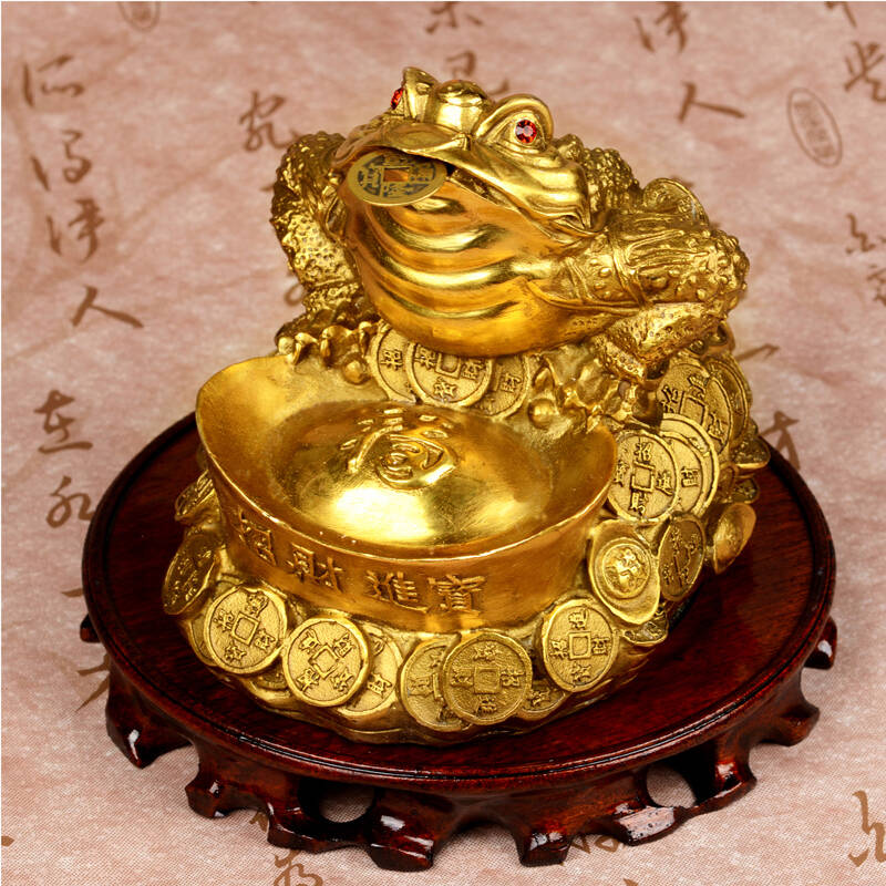 宝泰祥 铜金蟾摆件三脚蟾蜍三足金蝉店铺工艺品开业礼品居家摆设铜