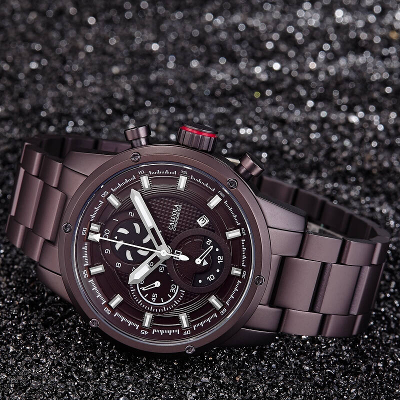 卡罗莱(caluola)石英男士手表运动六针学生个性男表时尚防水蓝宝石