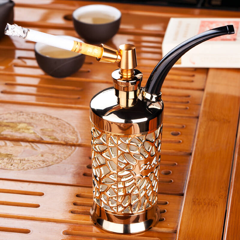 zobo正牌双重过滤可清洗循环型水烟壶高档礼品水烟斗烟具 银烟壶