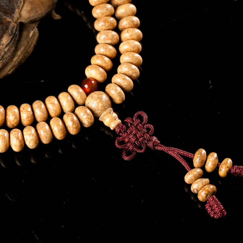 『天珠传奇』 精磨天然血丝天竺龙珠菩提108颗佛珠手链 手串