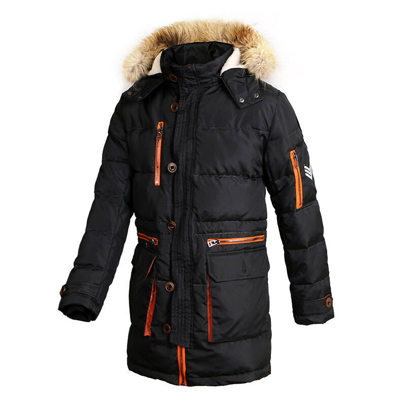 大熊dx冬季加肥加大码厚连帽纯色中长款羽绒服冬新款胖子外穿时尚外套