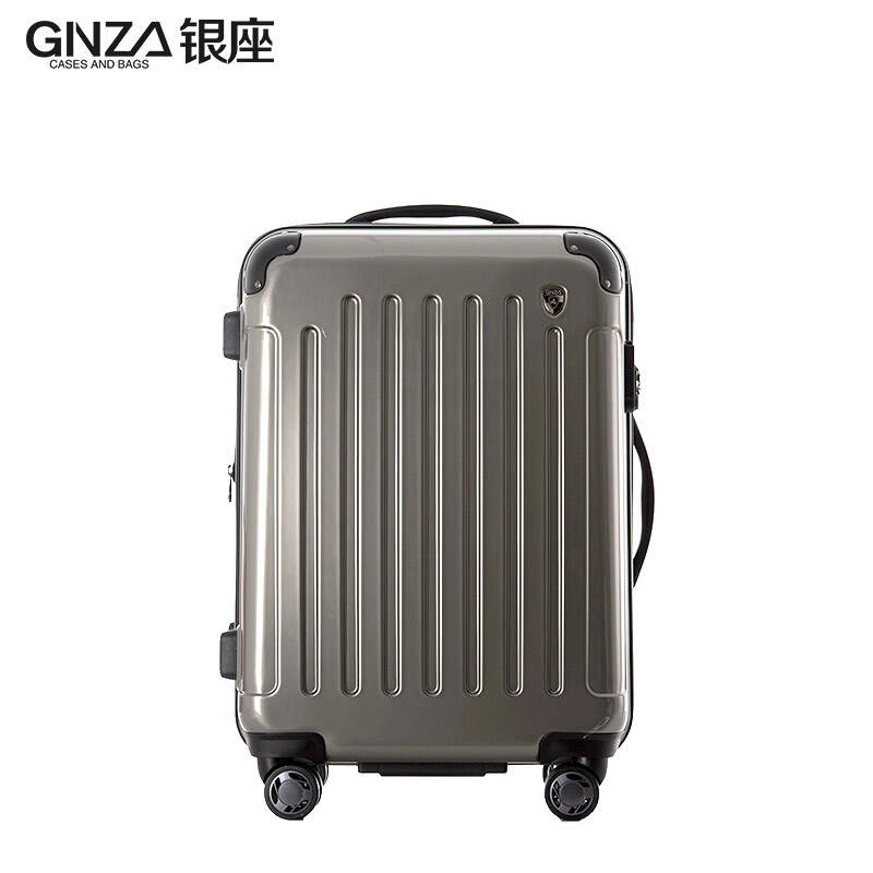 银座gnza旅行箱拉杆箱 万向轮24英寸行李箱20寸登机箱abs&pc拉链箱a