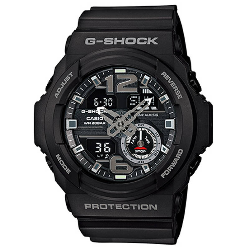 卡西歐(casio)手錶 g-shock系列大表盤時尚黑運動男表ga-310-1a