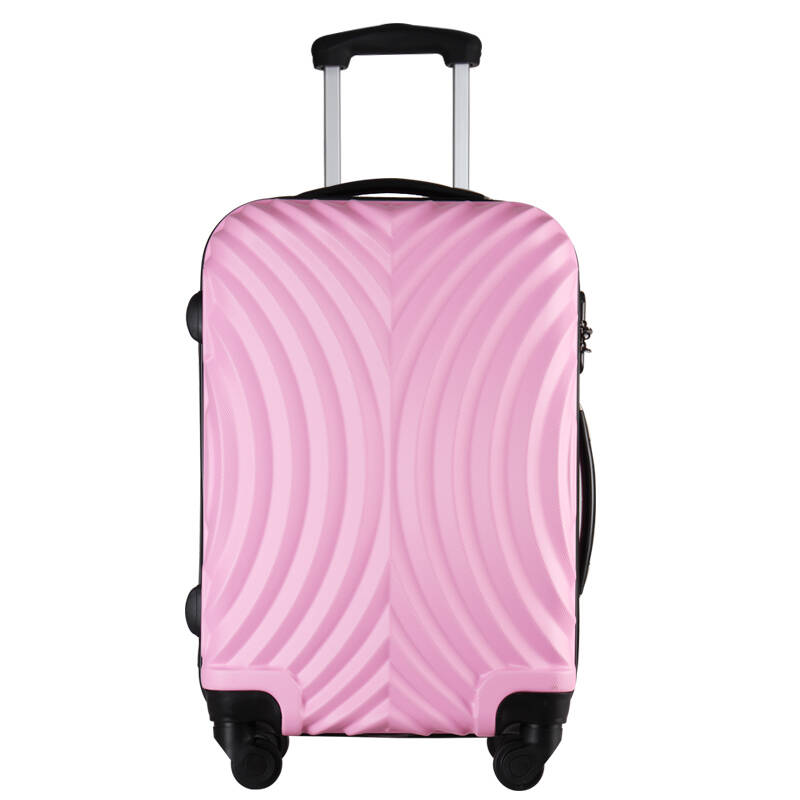 宝旅(brave travel)abs糖果色旅行箱行李箱万向轮拉杆箱 粉色 20