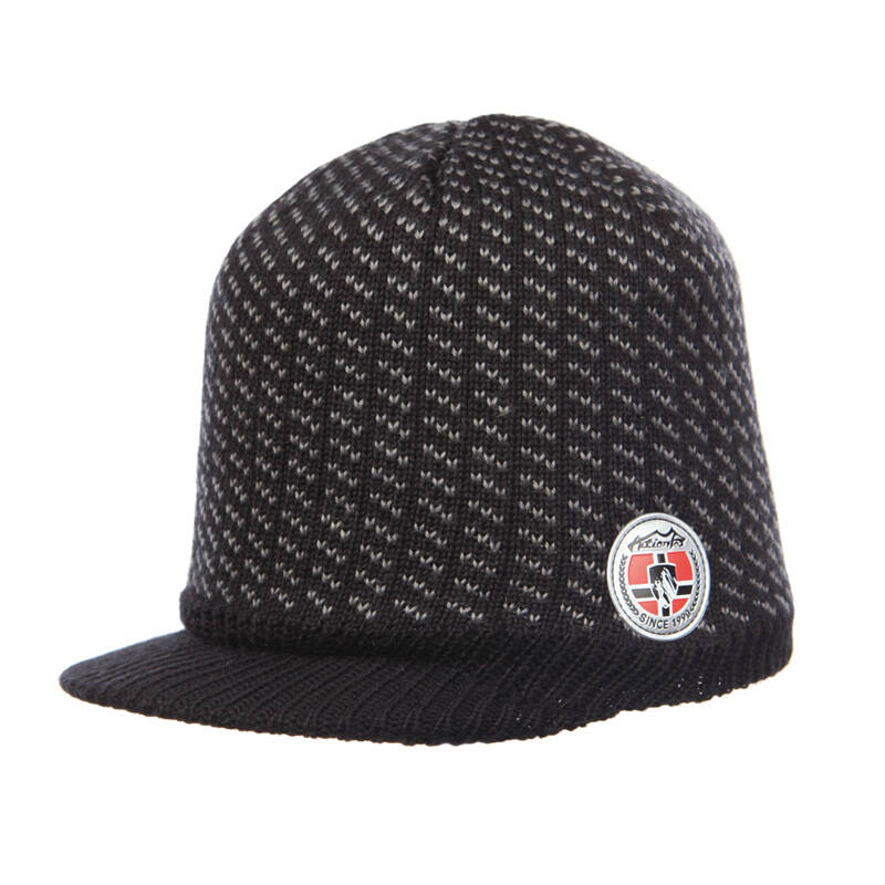 快乐狐狸男女秋冬针织毛线有檐帽633-3533 黑色 58均码