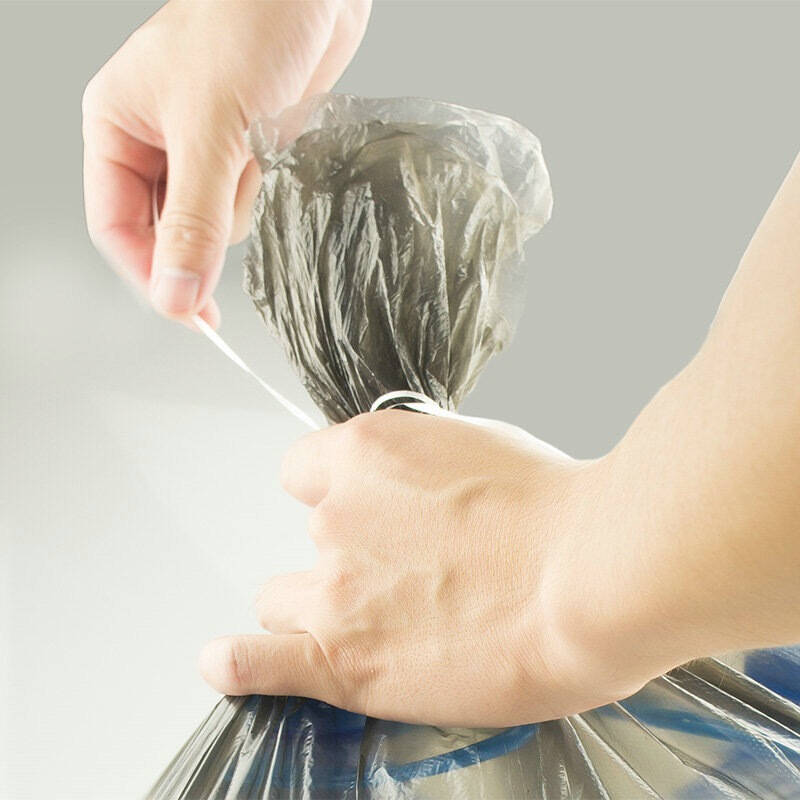 美丽雅 易扎口 垃圾袋 中号 二卷入 50x60cm 60只 附扎绳 hc053731