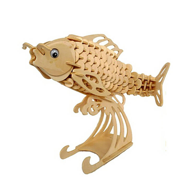 3d拼插拼装积木 手工木制立体拼图木质diy拼装模型儿童礼物益智组装