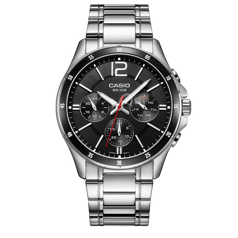 卡西欧(casio)手表男士石英系列石英简约男表 三针型mtp-1374d-1a