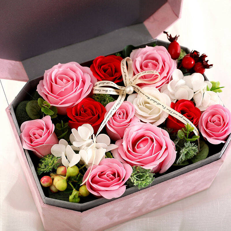 ad005长久保鲜花速递礼盒香皂玫瑰花送女友女生老婆妈妈闺蜜七夕情人