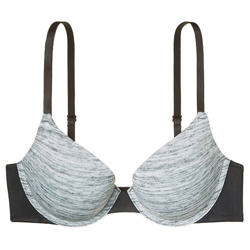 victorias secret 维多利亚的秘密女士灰色简约舒适文胸 337684 2hm 
