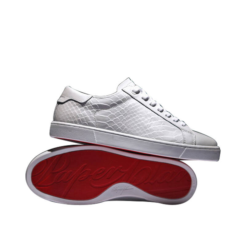 韩国进口纸飞机paperplanes真皮系带小白鞋板鞋户外男女情侣款运动