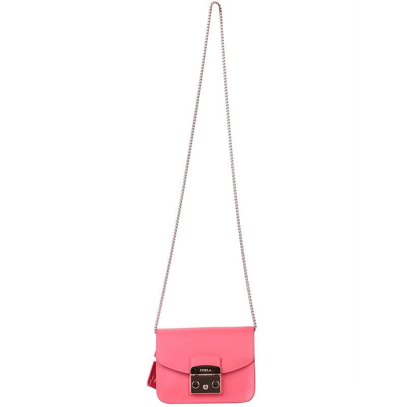 furla 芙拉女包 单肩斜跨链条小包小方包小猪包 肉粉色 808036