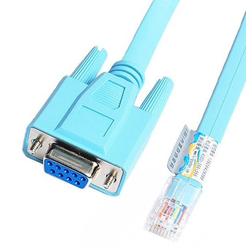 cr-4523 console线 rj45转串口9孔 rj45转rs232线 网口转串口线 蓝色