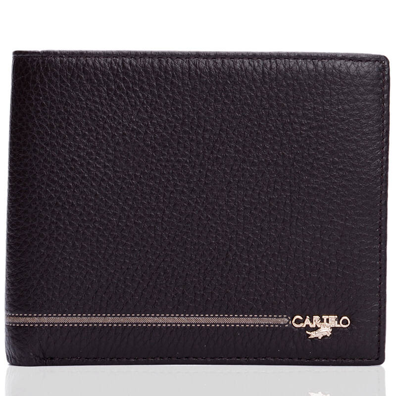 闪购自营 卡帝乐鳄鱼(cartelo) 牛皮革短款男士钱夹钱包rcac515021-3f