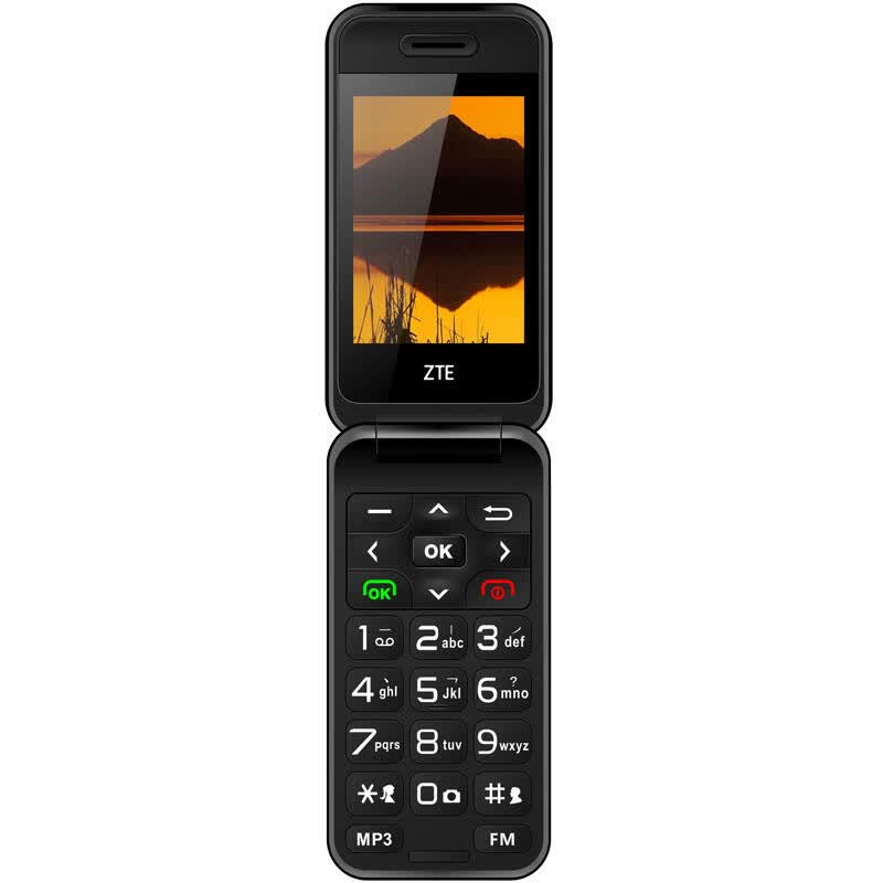 中兴(zte)l588 移动/联通2g 翻盖老人手机 黑色
