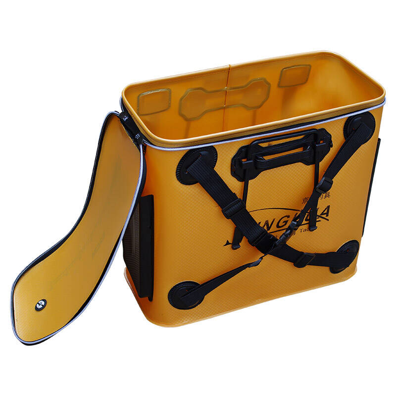 mfree 钓鱼桶 可折叠便携加厚大容量钓鱼箱包 渔具垂钓用品 橘色款